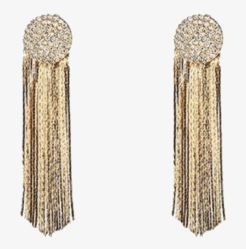 Jeminee Jewellery Sanaa Golden Tassel Earrings - Earring, transparent png download