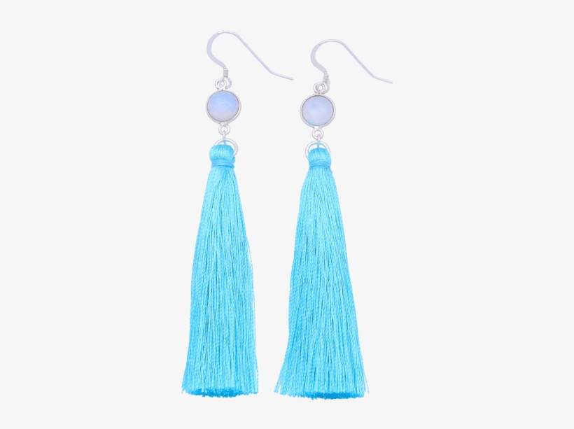 Opalite Quartz Silk Tassel Earrings - Opalite, transparent png download