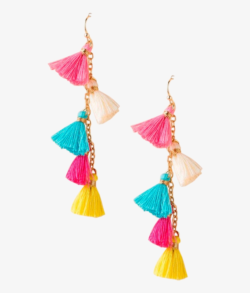 Sierra Tassel Chain Linear Earrings - Earrings, transparent png download