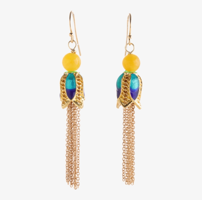 Enamel Tassel Earrings - Earring, transparent png download