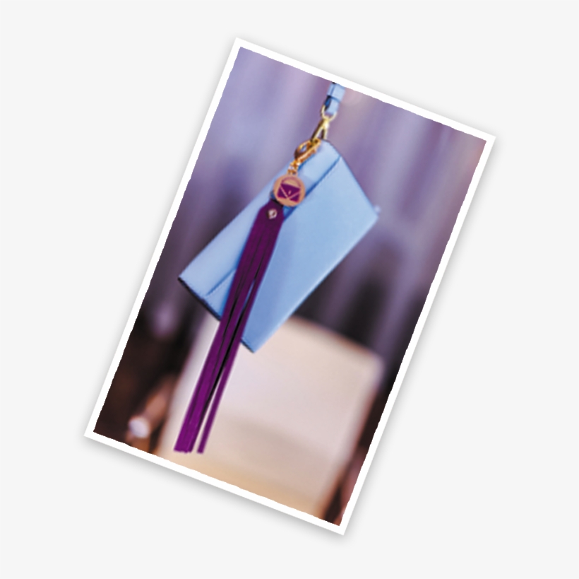 This Beautiful Leatherette Purple Purse Tassel Clips - Sock, transparent png download