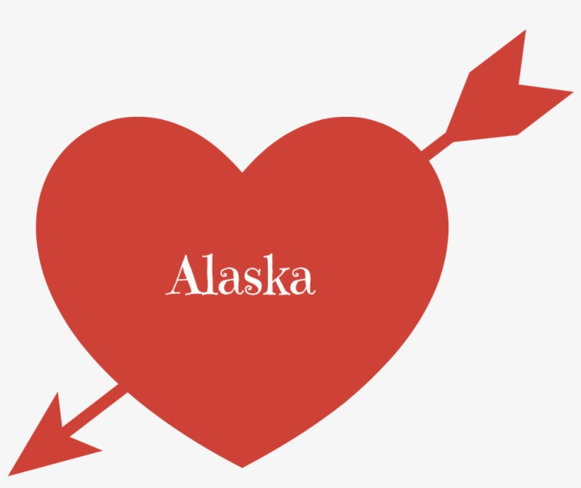 Silhouette Heart With Arrow, transparent png download