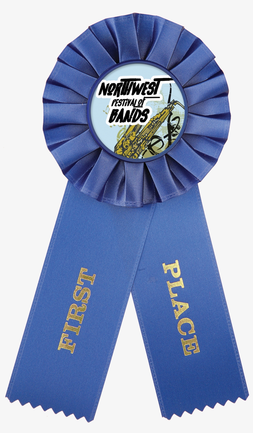 1st Place Custom Color Rosette Ribbon - Shasta Engraving, transparent png download