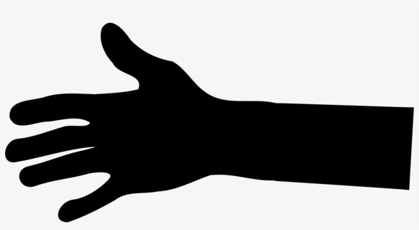Hand People Gesture - Hand Black Clip Art, transparent png download