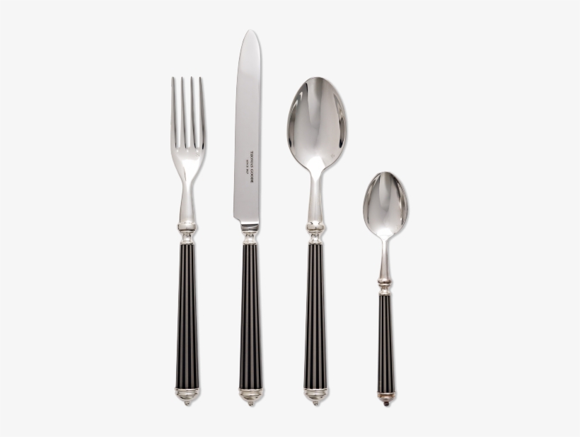 Thomas Goode Black Ligne - Sztućce Z Drewnianymi Uchwytami, transparent png download