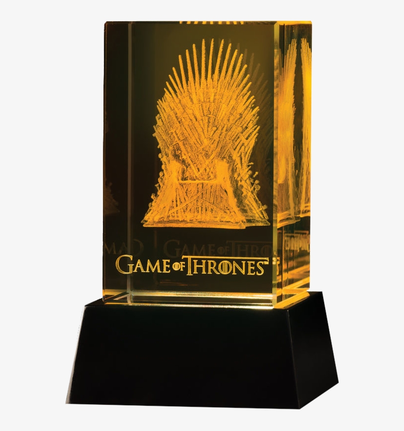 3d Crystal Iron Throne With Light-up Base Ornament - Game Of Thrones 3d Crystal Iron Throne, transparent png download