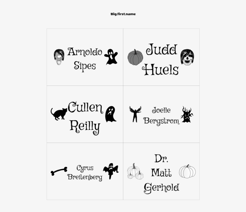 Halloween Name Plate - Illustration, transparent png download