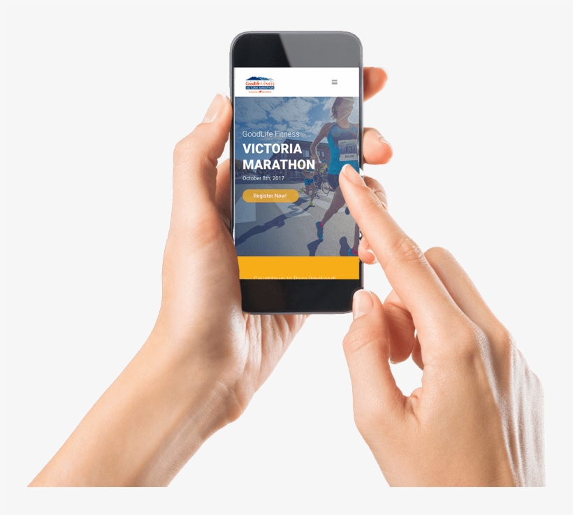 Register-online - Typing On Mobile Phone, transparent png download