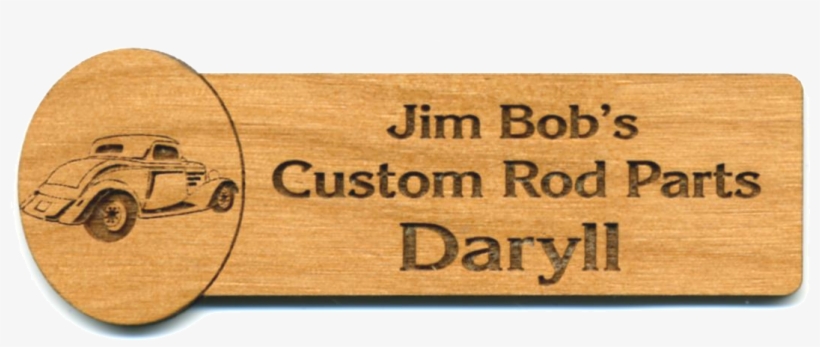 Laser Engraved Custom Wood Name Tag - Tata Nano, transparent png download