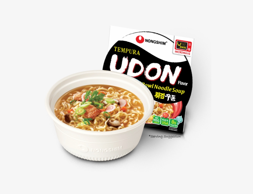 The Clean Taste Of Tempura Udon Noodle Soup Is Perfect - Nongshim Tempura Udon Noodle Bowl, transparent png download