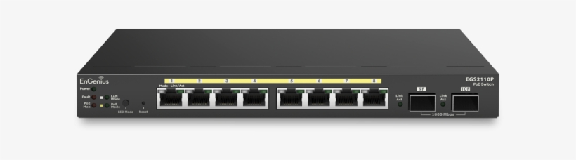 Engenius Egs2108p - Engenius Ews1200d-10t 8-port Managed Gbe Smart Switch, transparent png download