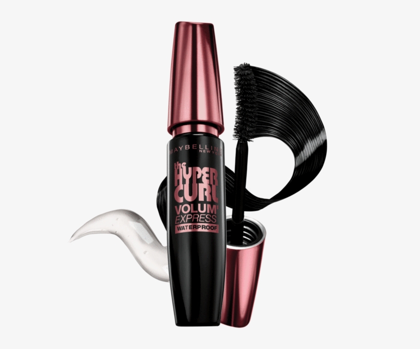 Maybelline Hypercurl Mascara Waterproof, Black, - Mascara Maybelline Ori, transparent png download