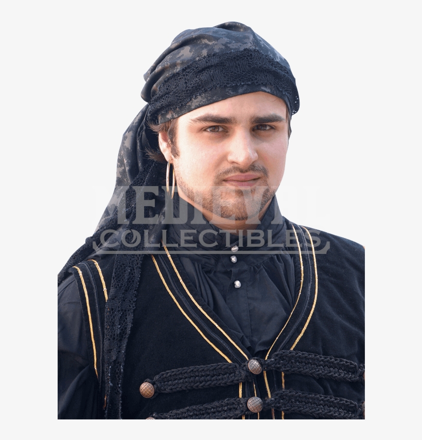 Pirates Black Bandana - Museum Replicas Pirate Bandana, transparent png download