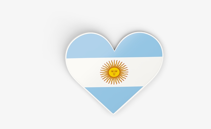 Illustration Of Flag Of Argentina - Argentina Heart Flag, transparent png download