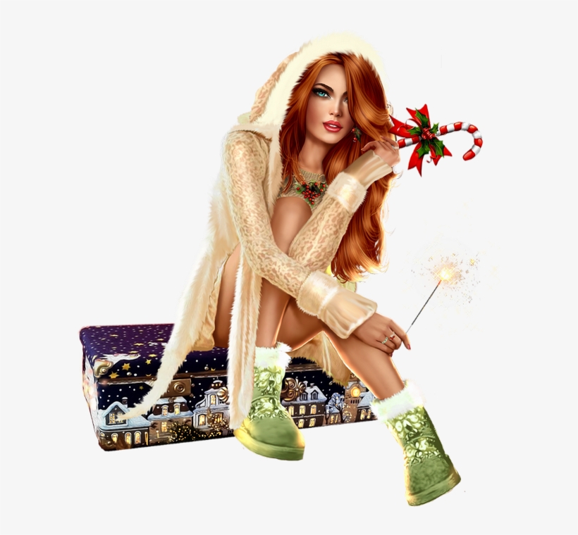 Mujer Png, Navidad, Azúcar, Invierno - Christmas Decoration, transparent png download