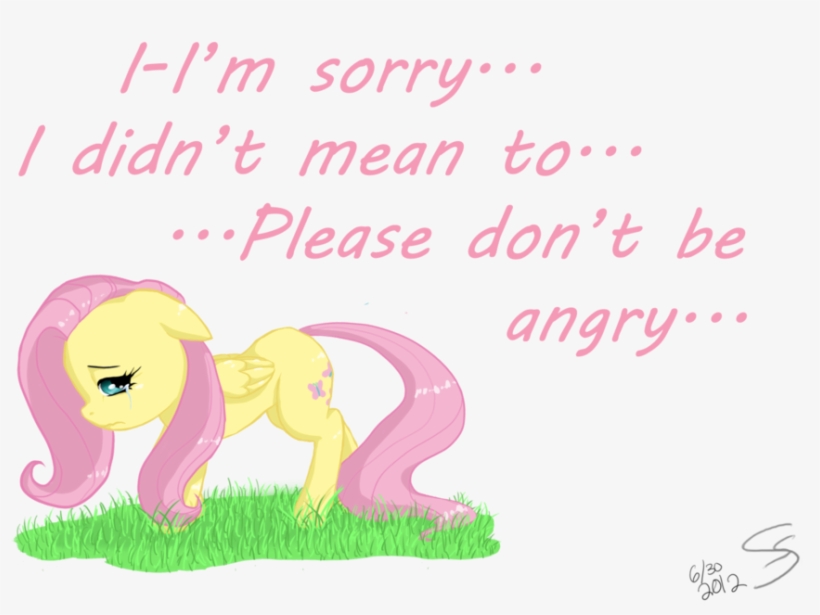 Fluttershy I I M Sorry By Niji Koi-d54qw7g - Residual Hauntingb.png Shower Curtain, transparent png download