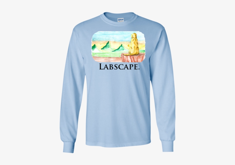 Labscape Watercolor Long Sleeve T-shirt - Gucci T Shirt Wolf, transparent png download