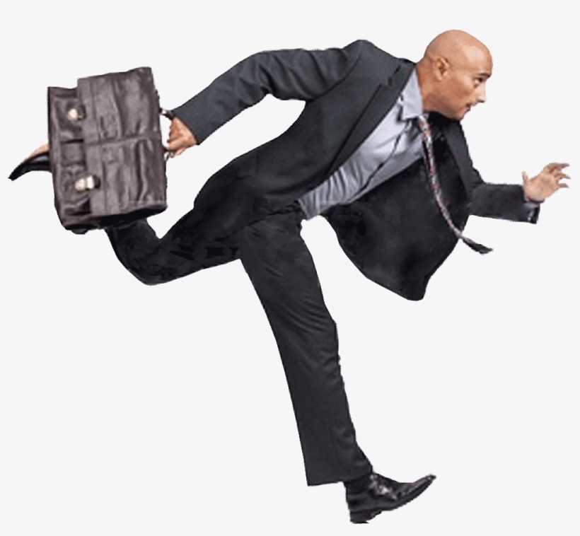 Man With Briefcase Png - Man Running With Briefcase, transparent png download