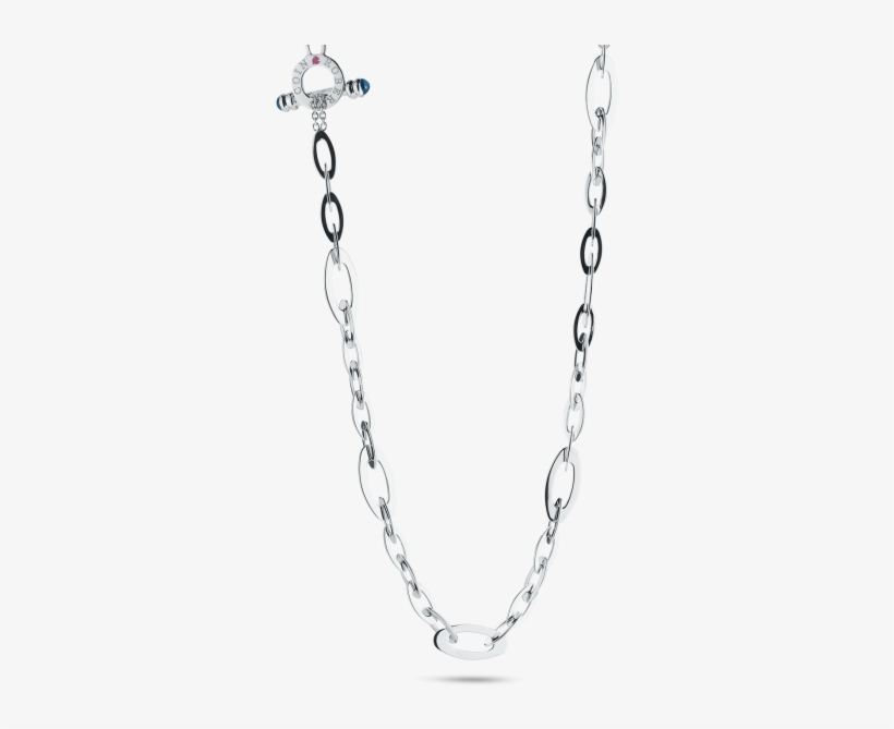 18k White Gold Chic And Shine Small Link Necklace - Chain, transparent png download