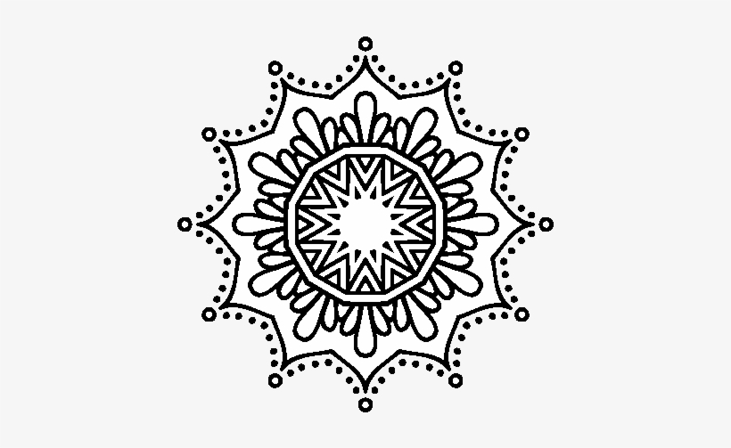Dibujo De Mandala Flor De Nieve Para Colorear - Mandala De Nieve, transparent png download