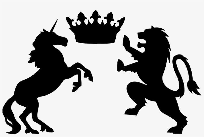 Lion And Unicorn With Crown - Unicorn Earrings, Unicorn Glitter Earrings, Glitter, transparent png download