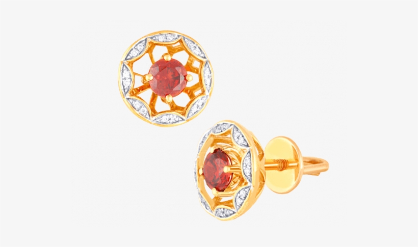 Shining Circle Diamond Earrings - Earring, transparent png download