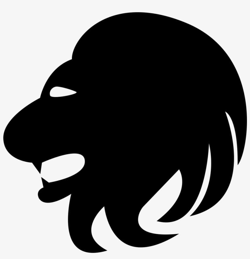 Leo Lion Head Side Comments - Lion Head Icon Png, transparent png download