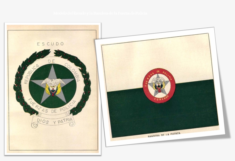 El Escudo Y La Bandera De La Policía Nacional Fue Dados - Historia De La Policia Nacional De Colombia, transparent png download