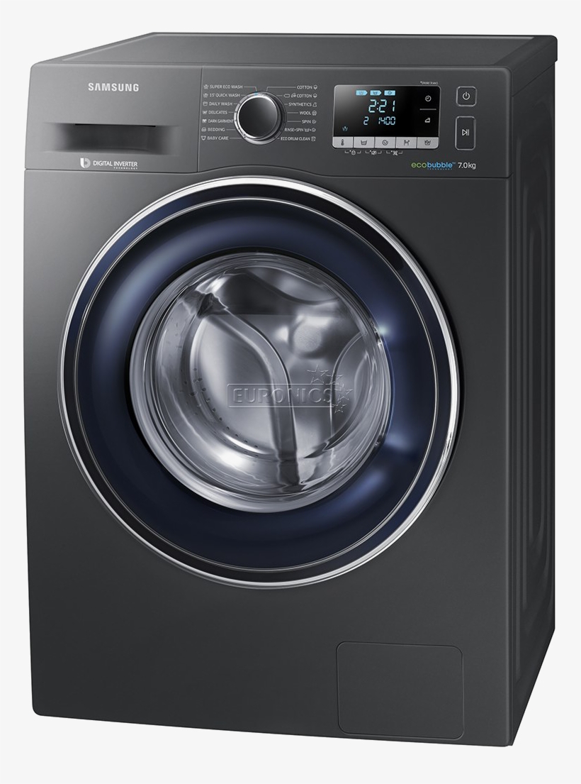 Front Loader Washing Machine Transparent Image - Samsung Ww80j5555fx, transparent png download