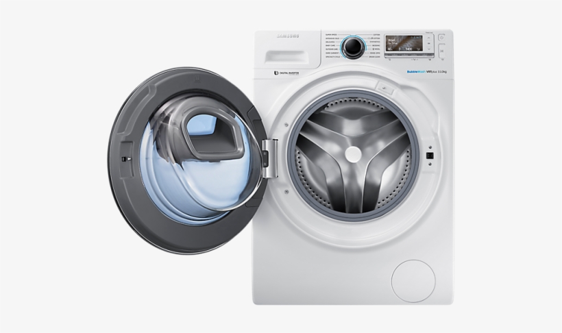 Photo Gallery - Samsung Ecobubble Ww12k8412ow Front-loading Washing, transparent png download