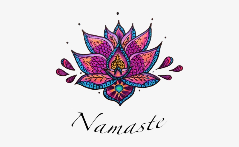 Designer Vector Hand Laptop Vector Transparent Library - Namaste Lotus Summer Tank Tops 2017 Fashion Sanskrit, transparent png download