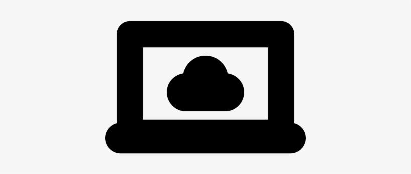 Cloud On The Laptop Vector - Laptop, transparent png download