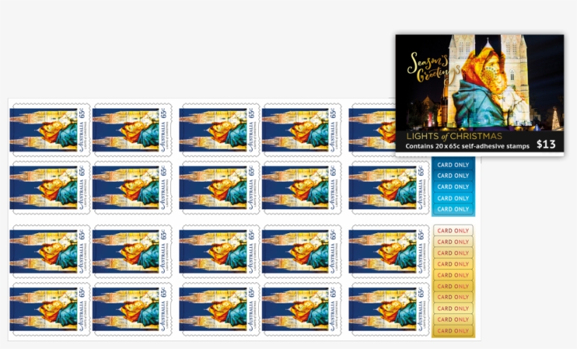 Christmas 2017 Booklet Of 20 Religious Christmas Rate - Postage Stamp, transparent png download