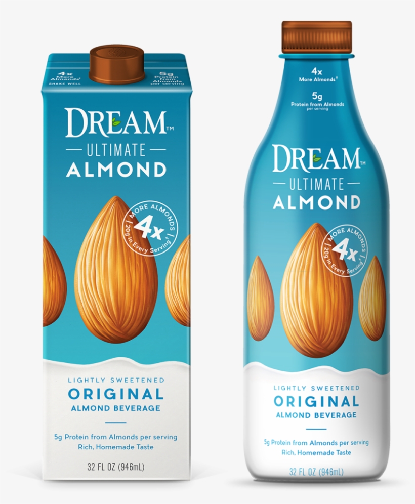 Dream™ Ultimate Almond Original Almond Beverage - Almond Dream Milk New, transparent png download