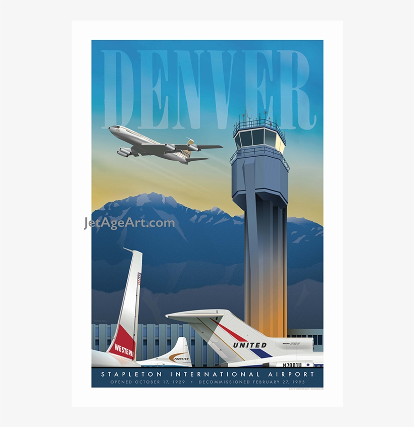 Denver Stapleton Airport Poster, transparent png download