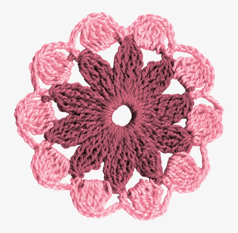 Flor Tejida Al Crochet En Png - Revistas De Croche Gratis, transparent png download