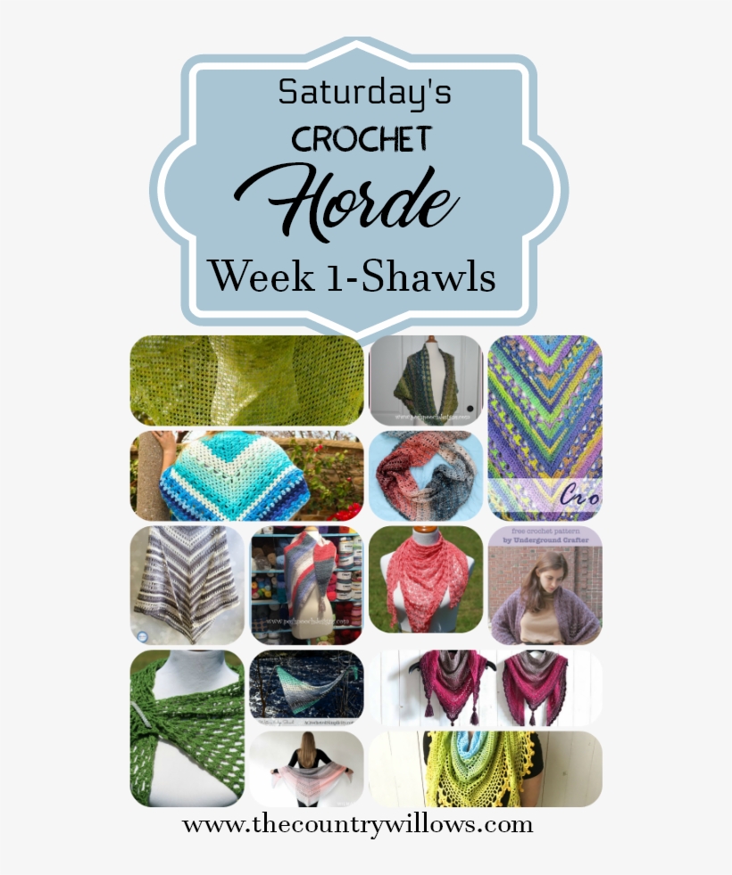 Saturdays Crochet Horde Week 1 Shawls - Knitting, transparent png download