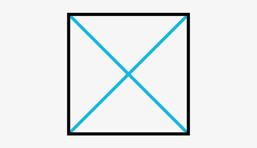 Diagonales Cuadrado - Line Segment Of Square, transparent png download