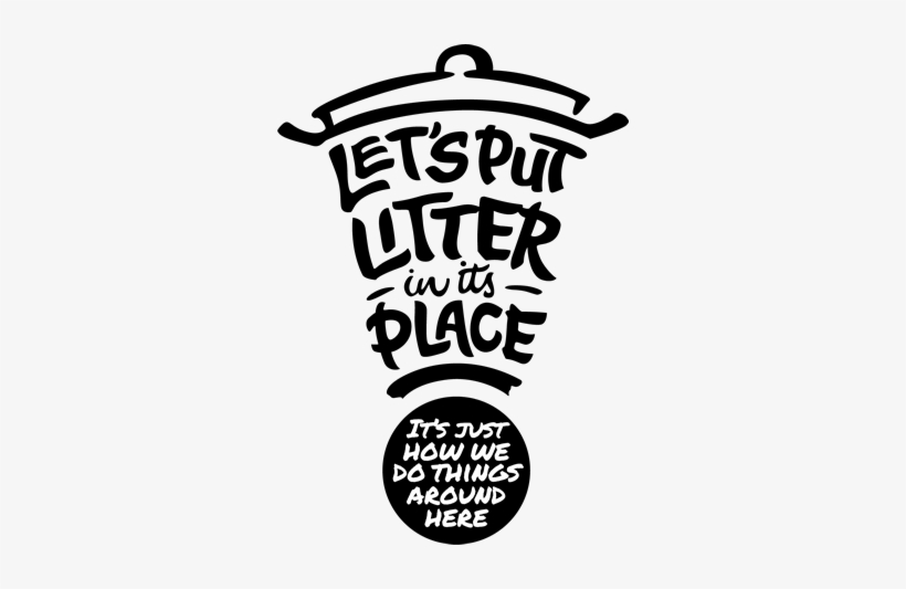 Letsputlitter Logo Blk - Tidy Kiwi, transparent png download
