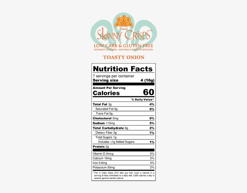 Toasty Onion Nutrition - Sukrin Fiber Syrup Nutrition, transparent png download