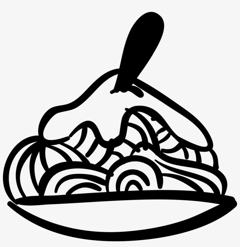Food Meal Hand Drawn Plate Side View Comments - Food Logo Png Drawing, transparent png download