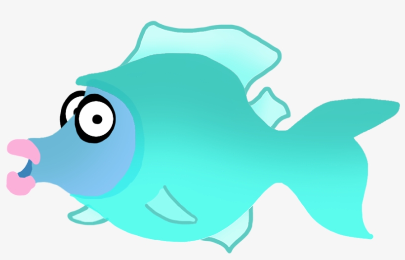Green Cartoon Fish Drawing - Drawing, transparent png download
