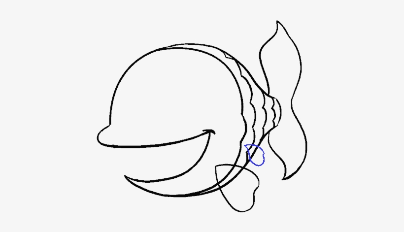How To Draw Cartoon Fish - Drawing, transparent png download