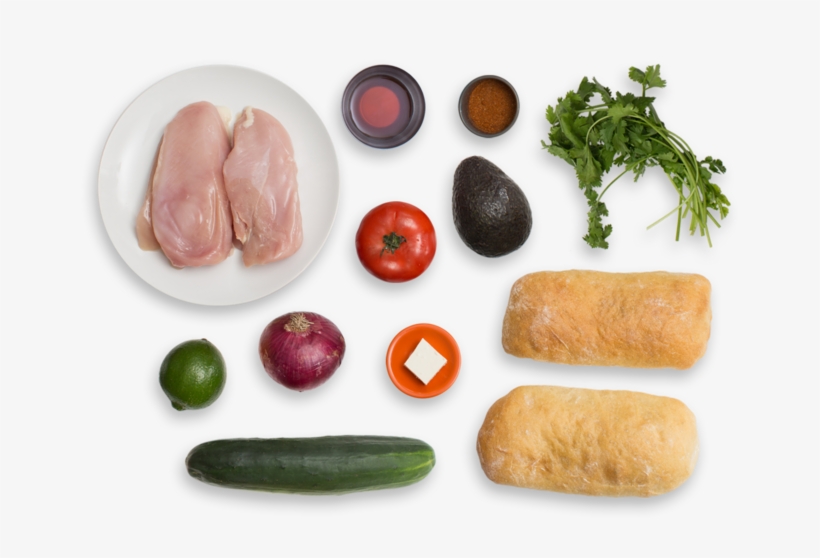 Mexican-style Chicken Tortas With Tomato, Avocado & - Torta, transparent png download