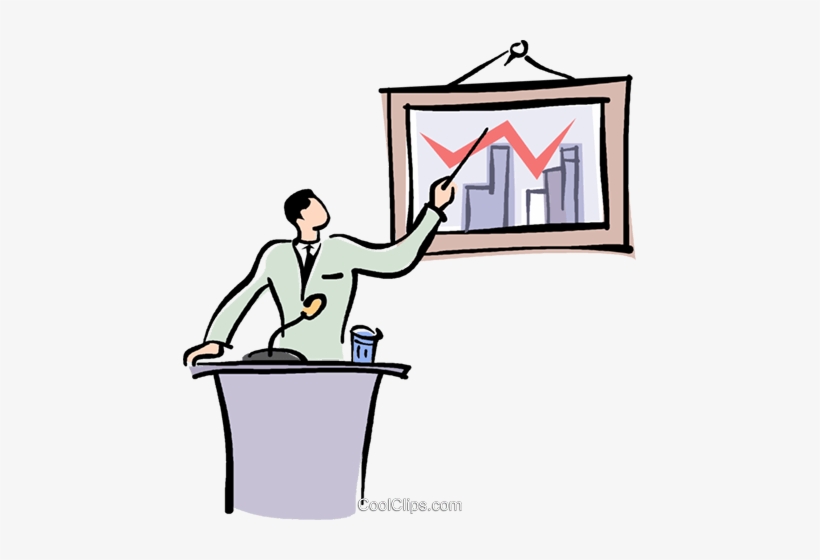 Man Giving A Presentation Royalty Free Vector Clip - Man Giving Presentation Png, transparent png download
