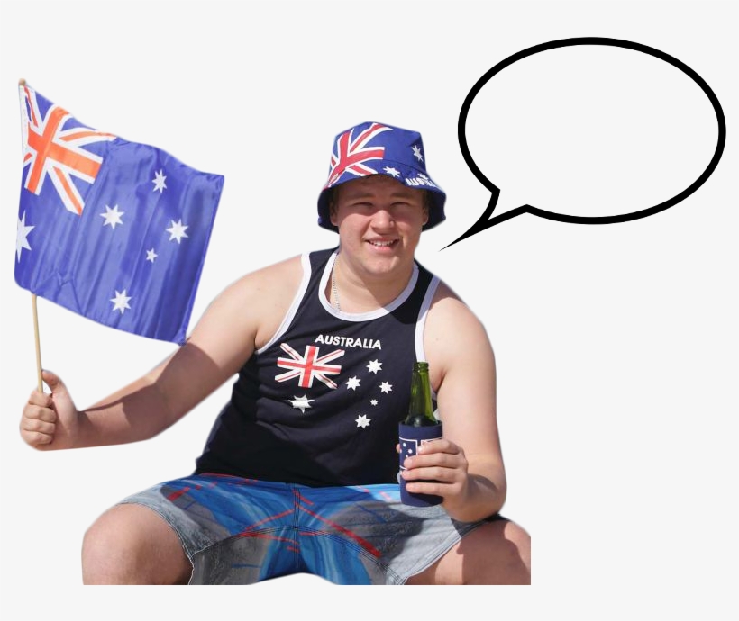 Australian Person With Speach Bubble Sitting Png Image - Sitting, transparent png download