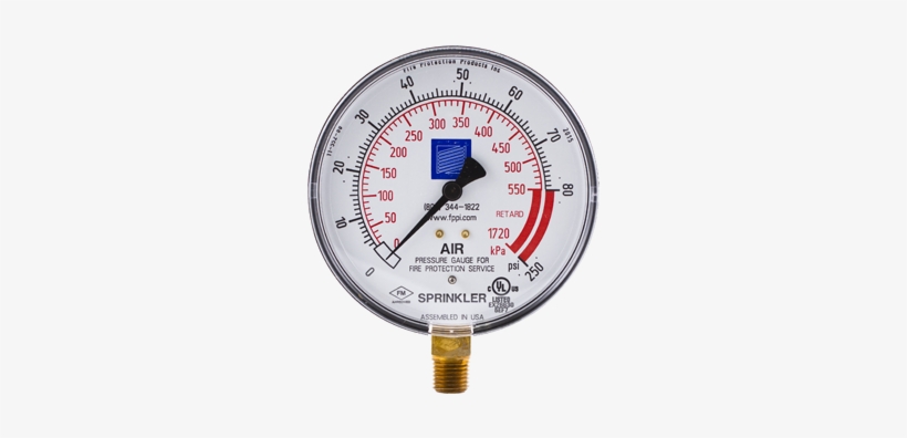 Air Gauge With Retard, 4" 0/300psi - Gauge, transparent png download