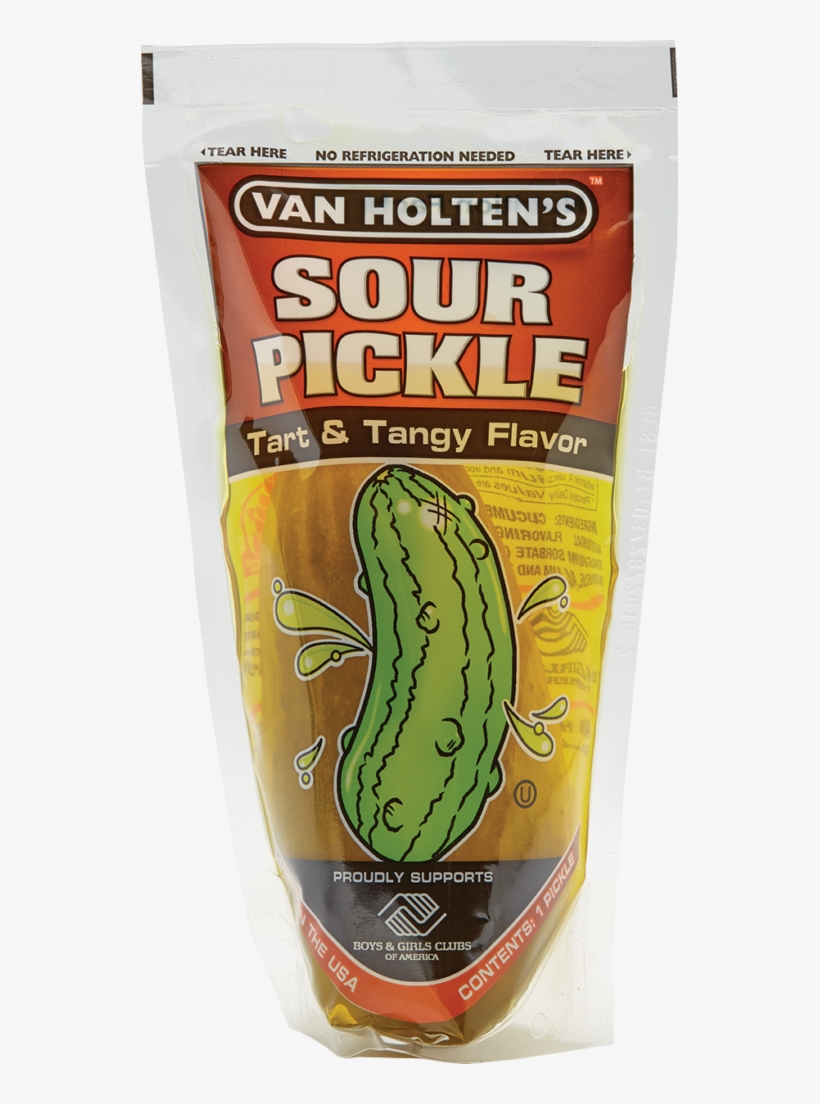 Sour Pickle In A Pouch - Van Holten's Sour Pickle, transparent png download