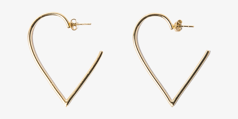 Imagen De Broken Broken Heart Hoop Earrings - Earrings, transparent png download