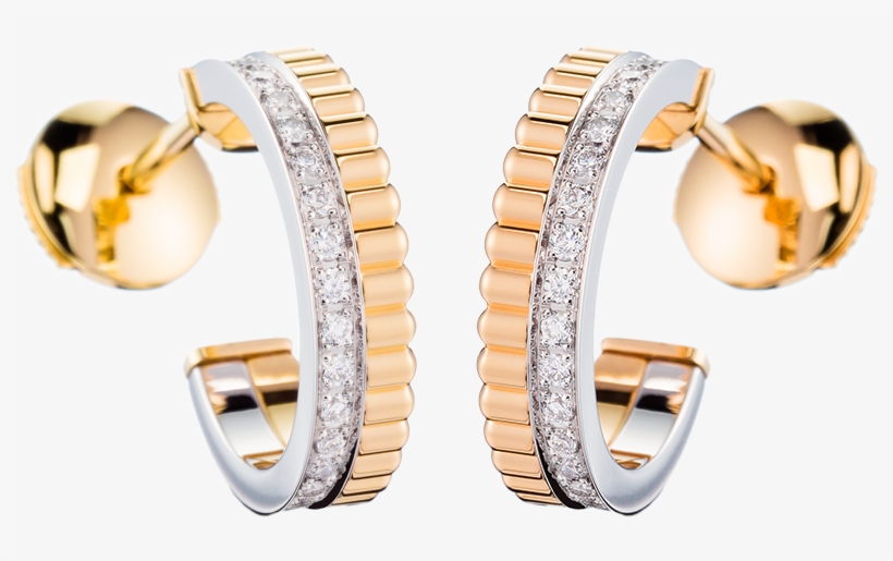 Quatre Radiant Edition 18-karat Yellow And White Gold - Boucheron Earrings, transparent png download